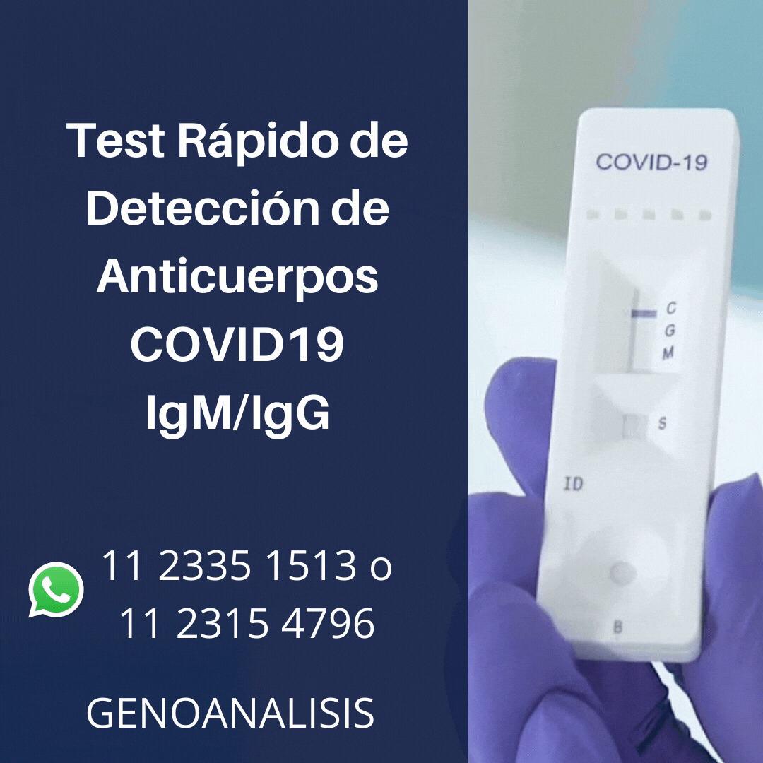 Dispositivo para realizar el test rápido de detección de anticuerpos Covid19